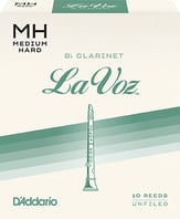 LaVoz B Flat Clarinet Reeds Hard Box of 10 Reeds